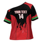 Malawi Football Custom Cross Shoulder Shirt Red Rising Sun Go Scorchers