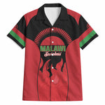 Malawi Football Custom Hawaiian Shirt Red Rising Sun Go Scorchers