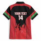 Malawi Football Custom Hawaiian Shirt Red Rising Sun Go Scorchers