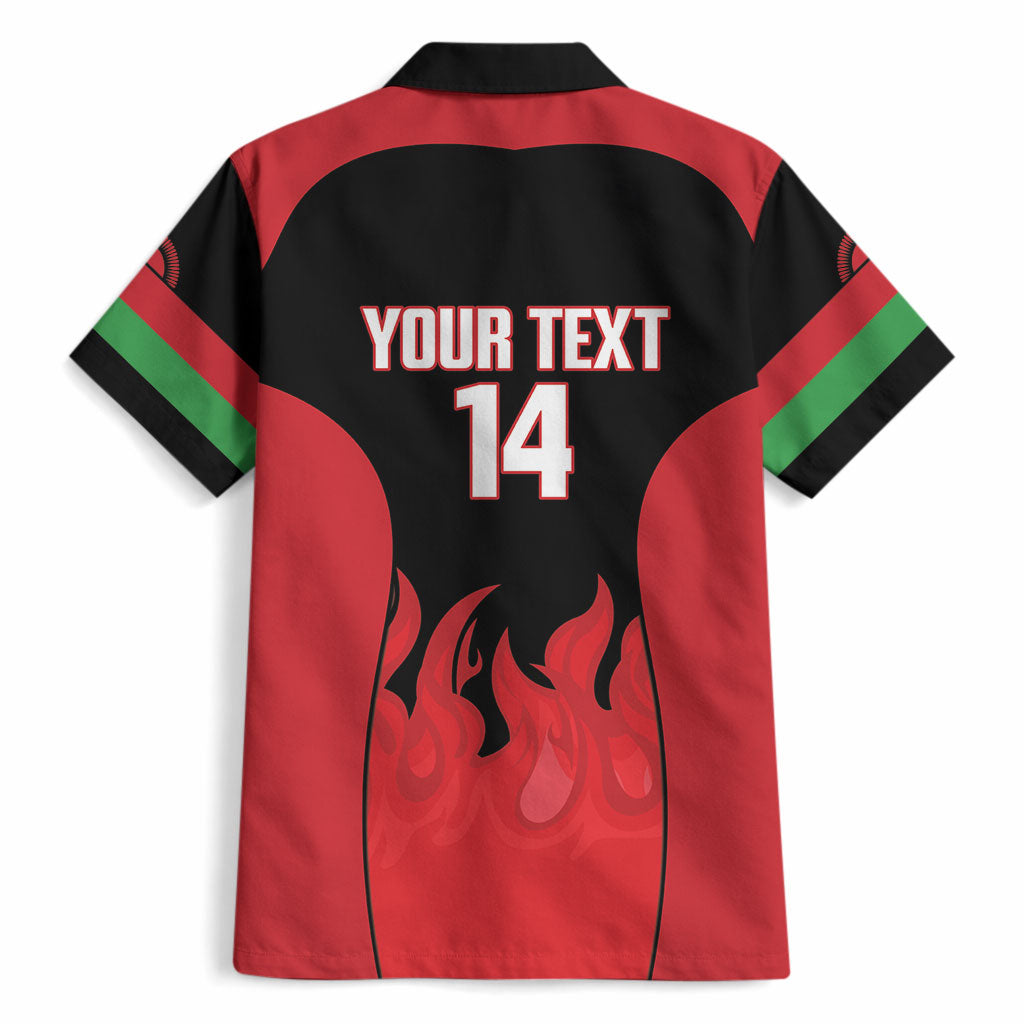 Malawi Football Custom Hawaiian Shirt Red Rising Sun Go Scorchers