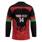 Malawi Football Custom Hockey Jersey Red Rising Sun Go Scorchers