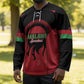 Malawi Football Custom Hockey Jersey Red Rising Sun Go Scorchers