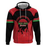 Malawi Football Custom Hoodie Red Rising Sun Go Scorchers