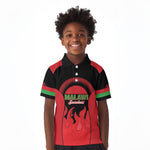 Malawi Football Custom Kid Polo Shirt Red Rising Sun Go Scorchers