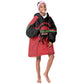 Malawi Football Custom Kid Wearable Blanket Hoodie Red Rising Sun Go Scorchers
