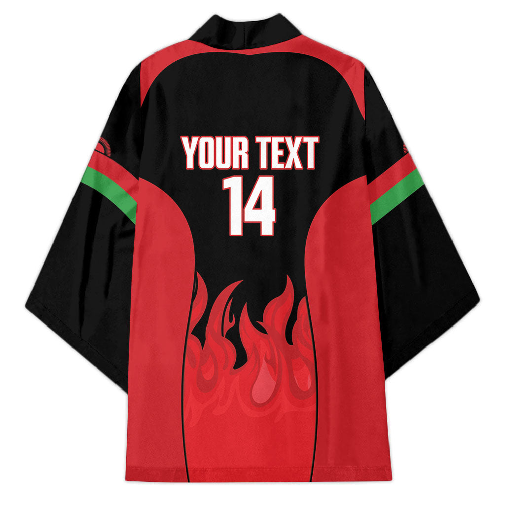 Malawi Football Custom Kimono Red Rising Sun Go Scorchers
