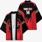 Malawi Football Custom Kimono Red Rising Sun Go Scorchers