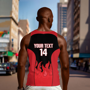 Malawi Football Custom Men Tank Top Red Rising Sun Go Scorchers