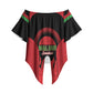 Malawi Football Custom Off Shoulder Wrap Waist Top Red Rising Sun Go Scorchers