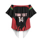 Malawi Football Custom Off Shoulder Wrap Waist Top Red Rising Sun Go Scorchers