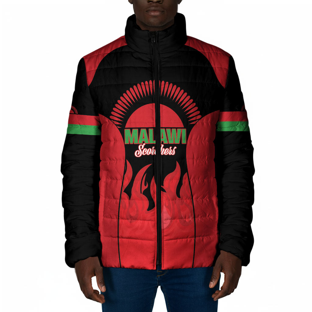 Malawi Football Custom Padded Jacket Red Rising Sun Go Scorchers
