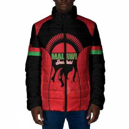 Malawi Football Custom Padded Jacket Red Rising Sun Go Scorchers