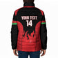 Malawi Football Custom Padded Jacket Red Rising Sun Go Scorchers