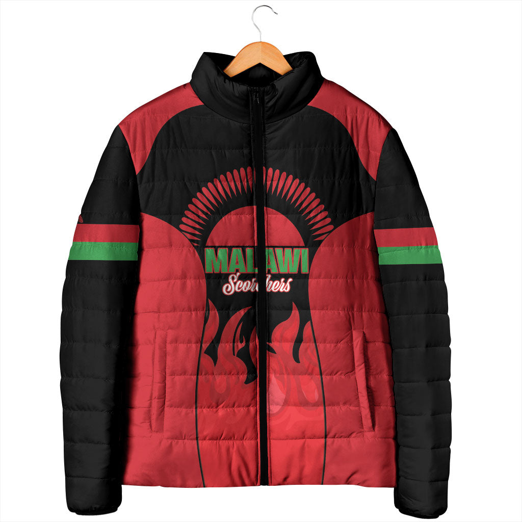 Malawi Football Custom Padded Jacket Red Rising Sun Go Scorchers