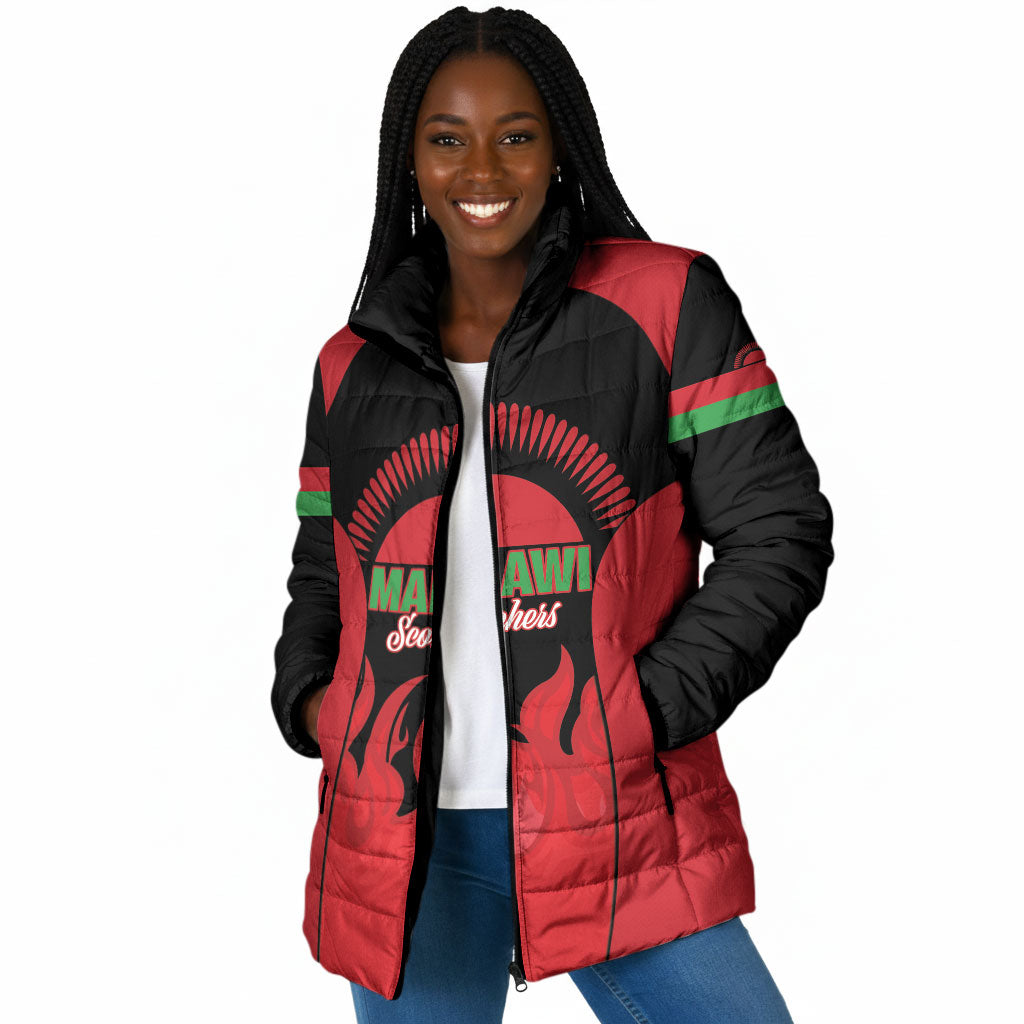 Malawi Football Custom Padded Jacket Red Rising Sun Go Scorchers