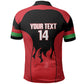 Malawi Football Custom Polo Shirt Red Rising Sun Go Scorchers
