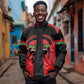 Malawi Football Custom Sleeve Zip Bomber Jacket Red Rising Sun Go Scorchers