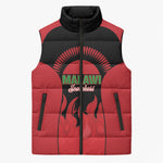 Malawi Football Custom Sleeveless Puffer Jacket Red Rising Sun Go Scorchers