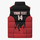 Malawi Football Custom Sleeveless Puffer Jacket Red Rising Sun Go Scorchers