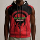 Malawi Football Custom Sleeveless Zip Hoodie Red Rising Sun Go Scorchers