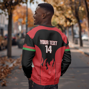 Malawi Football Custom Sweatshirt Red Rising Sun Go Scorchers