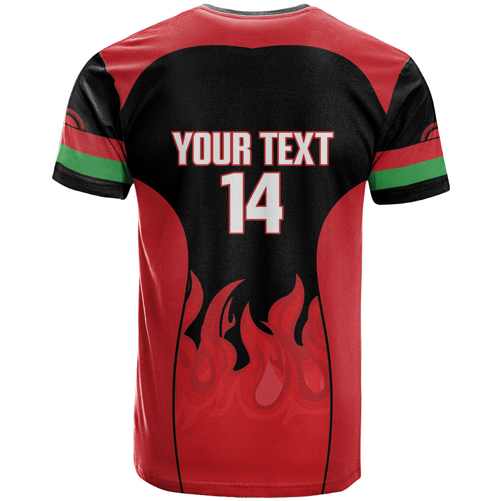 Malawi Football Custom T shirt Red Rising Sun Go Scorchers