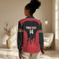 Malawi Football Custom Women Casual Shirt Red Rising Sun Go Scorchers