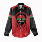 Malawi Football Custom Women Casual Shirt Red Rising Sun Go Scorchers