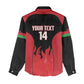 Malawi Football Custom Women Casual Shirt Red Rising Sun Go Scorchers