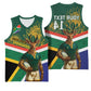 Custom South Africa Rugby Basketball Jersey 2024 Go Springboks Mascot African Pattern - African Pride