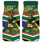 Custom South Africa Rugby Car Mats 2024 Go Springboks Mascot African Pattern