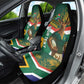 Custom South Africa Rugby Car Seat Cover 2024 Go Springboks Mascot African Pattern