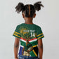 Custom South Africa Rugby Kid T shirt 2024 Go Springboks Mascot African Pattern