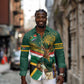 Custom South Africa Rugby Long Sleeve Button Shirt 2024 Go Springboks Mascot African Pattern