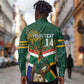 Custom South Africa Rugby Long Sleeve Button Shirt 2024 Go Springboks Mascot African Pattern