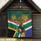 Custom South Africa Rugby Quilt 2024 Go Springboks Mascot African Pattern