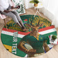 Custom South Africa Rugby Round Carpet 2024 Go Springboks Mascot African Pattern
