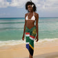 Custom South Africa Rugby Sarong 2024 Go Springboks Mascot African Pattern