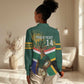 Custom South Africa Rugby Women Casual Shirt 2024 Go Springboks Mascot African Pattern LT14