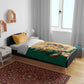 Personalised South Africa And Australia Rugby Bedding Set 2024 Springboks Wallabies Mascots Together