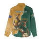 Personalised South Africa And Australia Rugby Women Casual Shirt 2024 Springboks Wallabies Mascots Together LT14