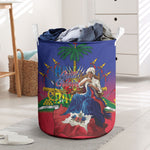 Catherine Flon Haiti Flag Day Laundry Basket Ayiti Cherie Coat Of Arms