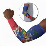 Catherine Flon Haiti Flag Day Arm Sleeves Ayiti Cherie Coat Of Arms