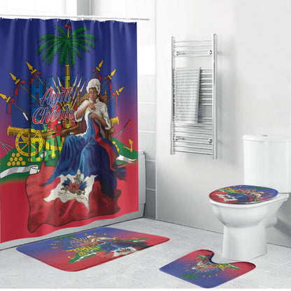 Catherine Flon Haiti Flag Day Bathroom Set Ayiti Cherie Coat Of Arms