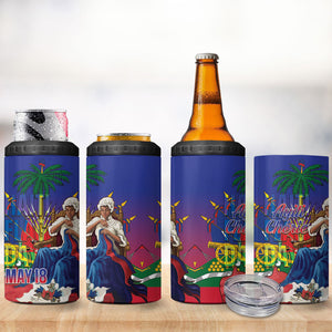 Catherine Flon Haiti Flag Day 4 in 1 Can Cooler Tumbler Ayiti Cherie Coat Of Arms