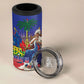 Catherine Flon Haiti Flag Day 4 in 1 Can Cooler Tumbler Ayiti Cherie Coat Of Arms