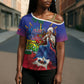Catherine Flon Haiti Flag Day Cross Shoulder Shirt Ayiti Cherie Coat Of Arms