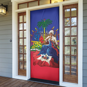 Catherine Flon Haiti Flag Day Door Cover Ayiti Cherie Coat Of Arms