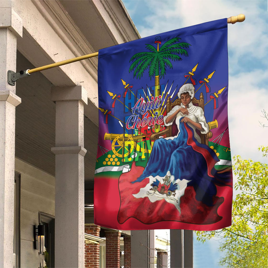 Catherine Flon Haiti Flag Day Garden Flag Ayiti Cherie Coat Of Arms