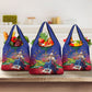 Catherine Flon Haiti Flag Day Grocery Bag Ayiti Cherie Coat Of Arms